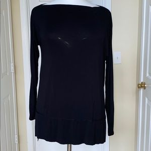 Free People Black Long Sleeve Top